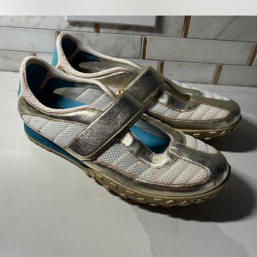 Gold Nike Sport Mary Jane ballet Sneakers 8.5 Sneakerina